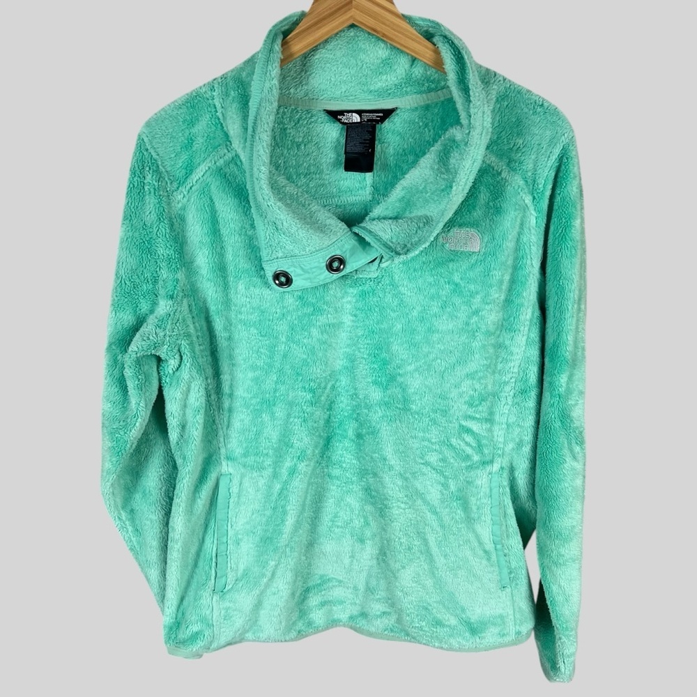 The North Face Osito Women’s with pockets Fuzzy Mint Green Jacket